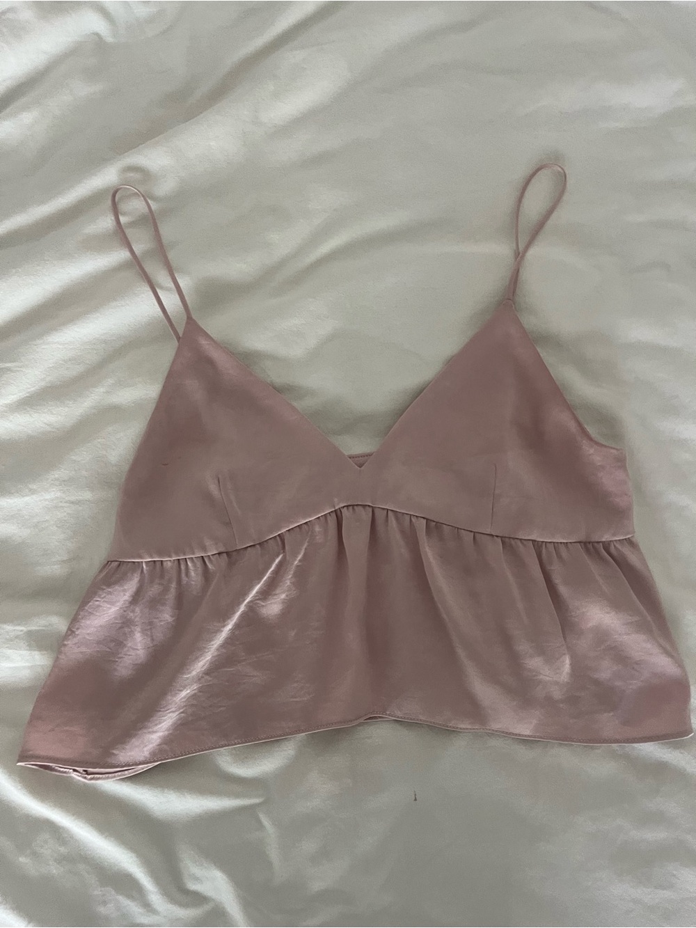 Little Moon Dusty Rose Satin Top